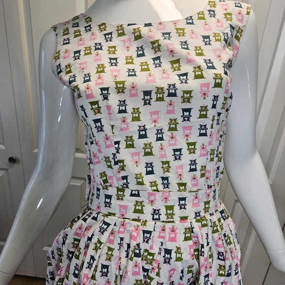1950s vintage original novelty print skirt and top set 2 piece - Picture 5 of 8